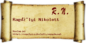 Ragályi Nikolett névjegykártya