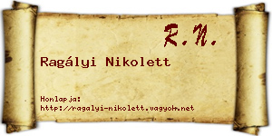 Ragályi Nikolett névjegykártya